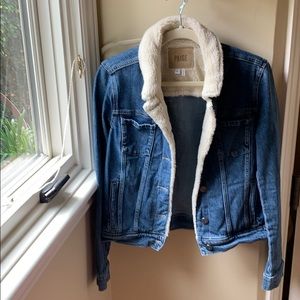 Paige Jean Jacket with Shearling lining